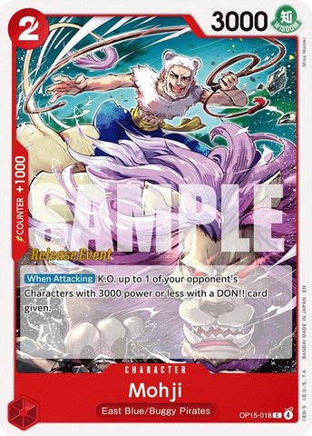 Image for Mohji (OP15-018) [Adventure on Kami's Island Release Event Cards] - One Piece Card Game