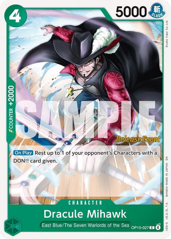 Image for Dracule Mihawk (OP15-027) [Adventure on Kami's Island Release Event Cards] - One Piece Card Game