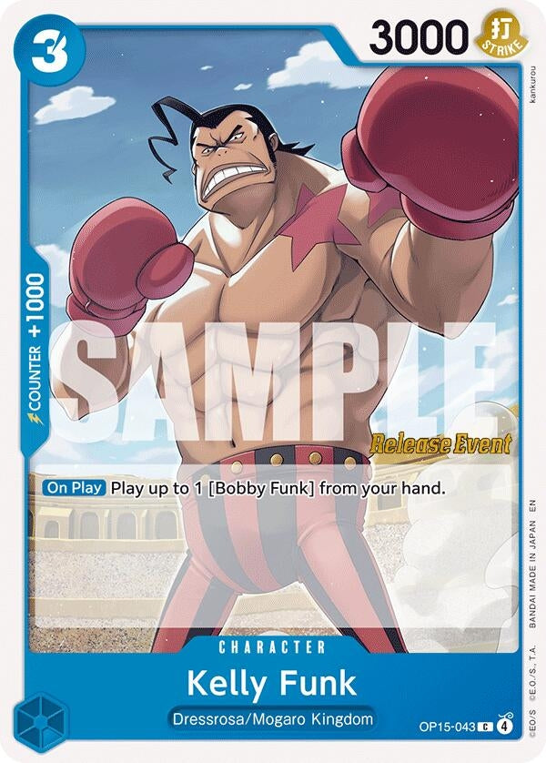 Image for Kelly Funk (OP15-043) [Adventure on Kami's Island Release Event Cards] - One Piece Card Game