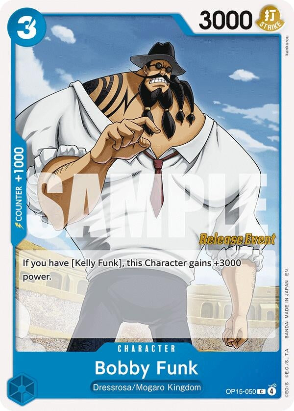 Image for Bobby Funk (OP15-050) [Adventure on Kami's Island Release Event Cards] - One Piece Card Game