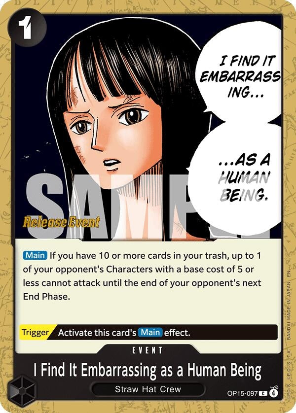 Image for I Find It Embarrassing as a Human Being (OP15-097) [Adventure on Kami's Island Release Event Cards] - One Piece Card Game