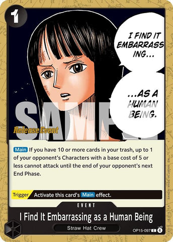 Image for I Find It Embarrassing as a Human Being (OP15-097) [Adventure on Kami's Island Release Event Cards] - One Piece Card Game
