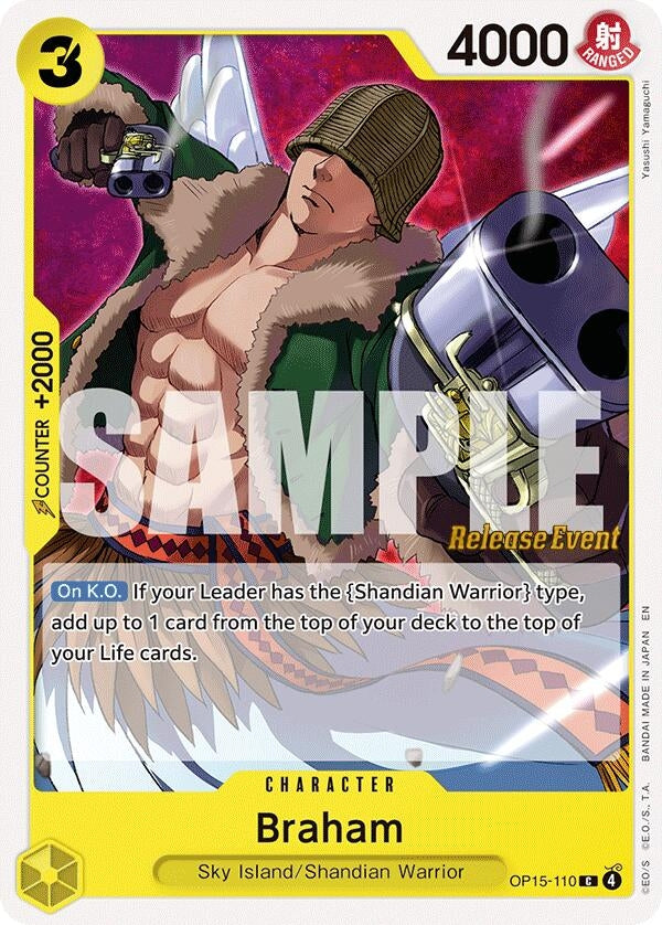 Image for Braham (OP15-110) [Adventure on Kami's Island Release Event Cards] - One Piece Card Game