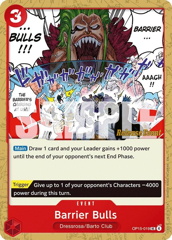 Image for Barrier Bulls (OP15-019) [Adventure on Kami's Island Release Event Cards] - One Piece Card Game