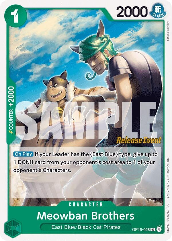 Image for Meowban Brothers (OP15-028) [Adventure on Kami's Island Release Event Cards] - One Piece Card Game