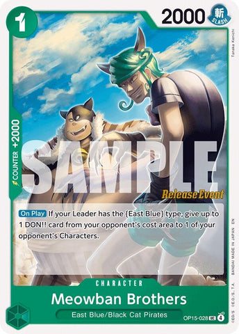 Image for Meowban Brothers (OP15-028) [Adventure on Kami's Island Release Event Cards] - One Piece Card Game