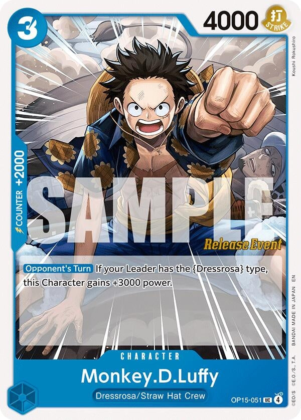 Image for Monkey.D.Luffy (OP15-051) (OP15-051) [Adventure on Kami's Island Release Event Cards] - One Piece Card Game