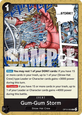 Image for Gum-Gum Storm (OP15-095) [Adventure on Kami's Island Release Event Cards] - One Piece Card Game