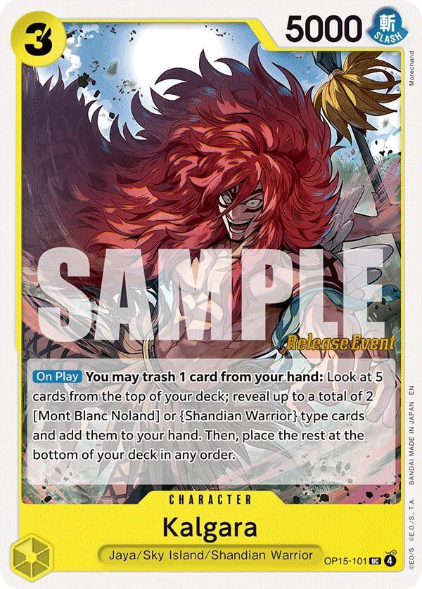 Image for Kalgara (OP15-101) [Adventure on Kami's Island Release Event Cards] - One Piece Card Game