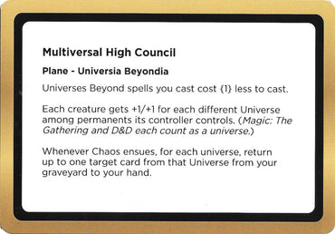 Image for Multiversal High Council (Black Lotus Unknown Planechase) [Oversize Cards] (OVER) - Magic: The Gathering