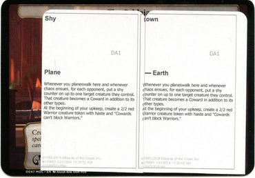 Image for Shy Town (Black Lotus Unknown Planechase) [Oversize Cards] (OVER) - Magic: The Gathering