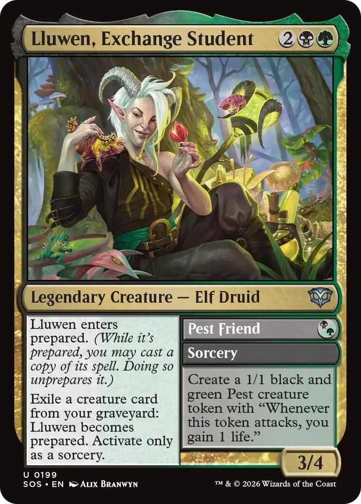 Image for Lluwen, Exchange Student (199) [Secrets of Strixhaven] - Magic: The Gathering