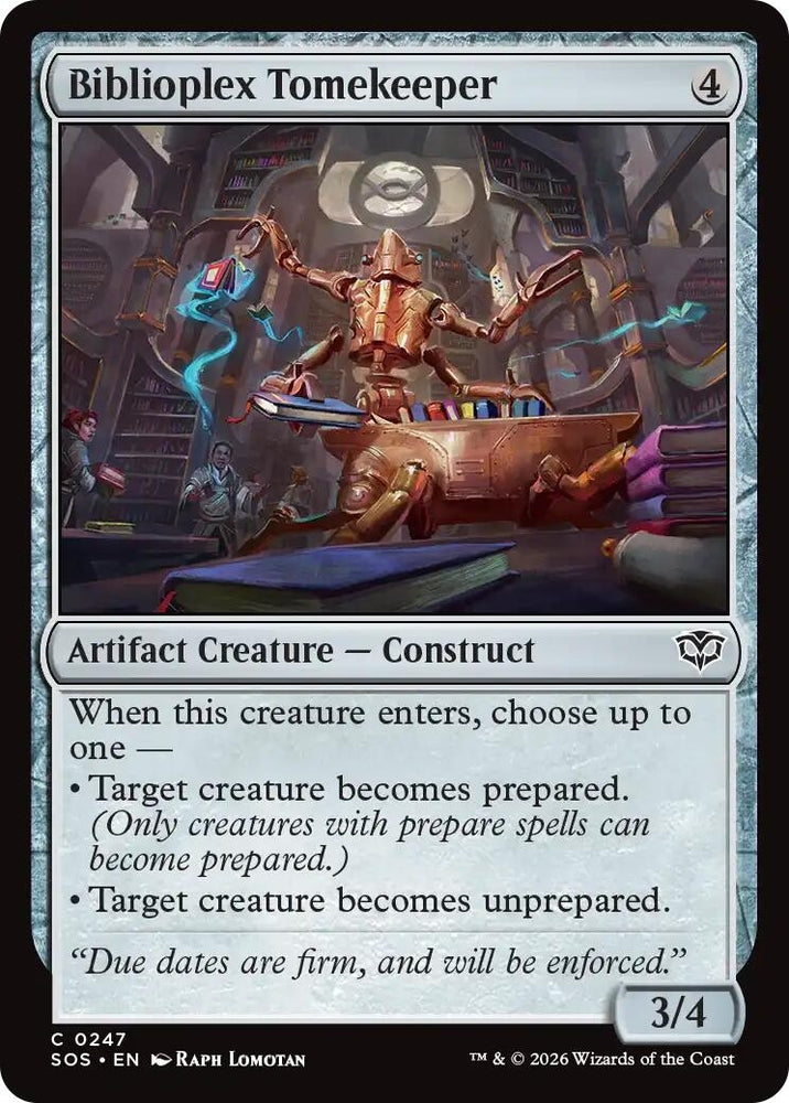 Image for Biblioplex Tomekeeper (247) [Secrets of Strixhaven] - Magic: The Gathering