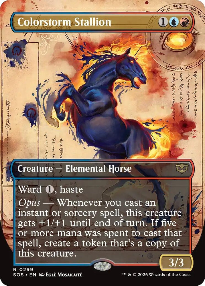 Image for Colorstorm Stallion (Borderless) (299) [Secrets of Strixhaven] - Magic: The Gathering