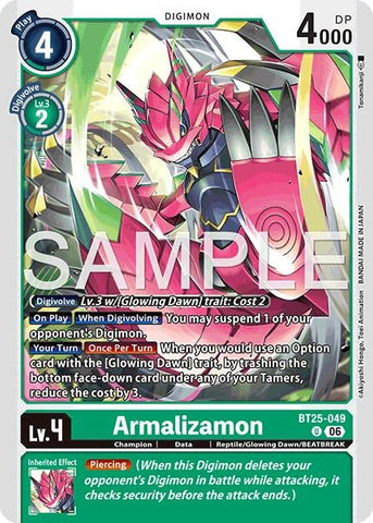 Image for Armalizamon (BT25-049 U) [Dual Revolution] - Digimon Card Game