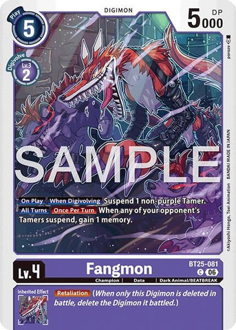 Image for Fangmon (BT25-081 C) [Dual Revolution] - Digimon Card Game