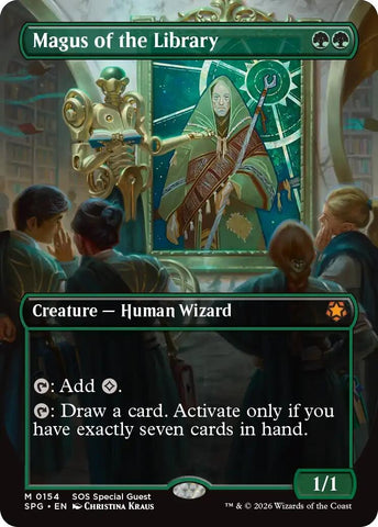 Image for Magus of the Library (Borderless) (154) [Special Guests] - Magic: The Gathering