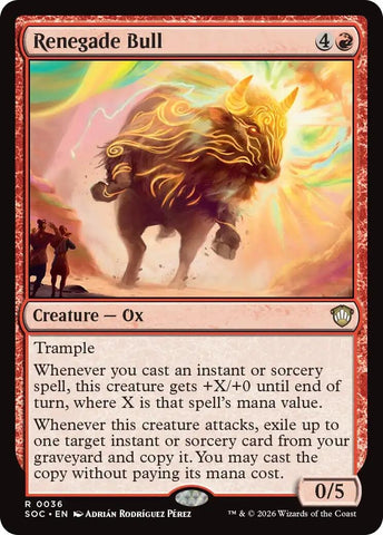 Image for Renegade Bull (36) [Secrets of Strixhaven] - Magic: The Gathering