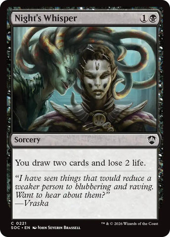 Image for Night's Whisper (221) [Secrets of Strixhaven] - Magic: The Gathering