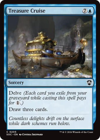 Image for Treasure Cruise (205) [Secrets of Strixhaven] - Magic: The Gathering