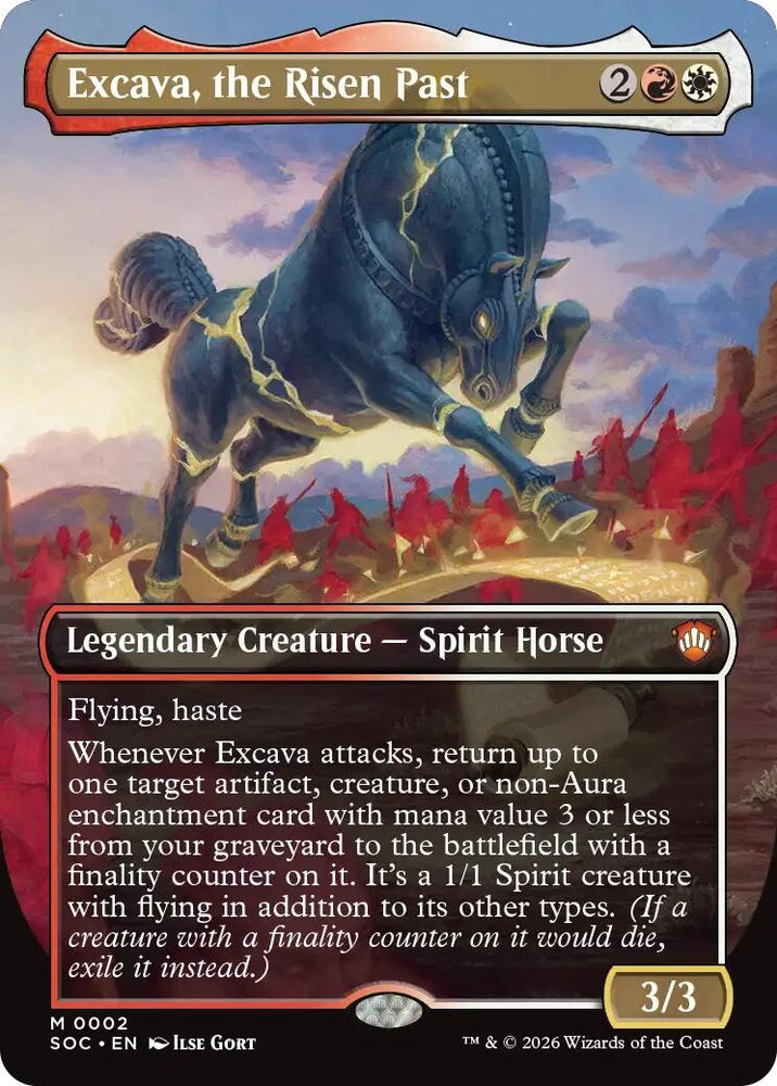 Image for Excava, the Risen Past (Borderless) (2) [Secrets of Strixhaven] - Magic: The Gathering