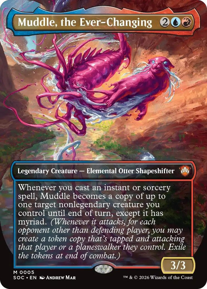 Image for Muddle, the Ever-Changing (Borderless) (5) [Secrets of Strixhaven] - Magic: The Gathering