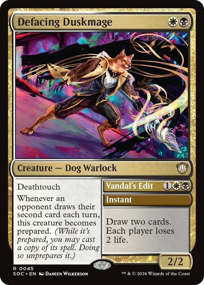 Image for Defacing Duskmage (45) [Secrets of Strixhaven] - Magic: The Gathering