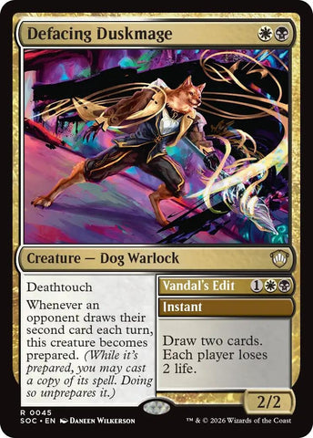 Image for Defacing Duskmage (45) [Secrets of Strixhaven] - Magic: The Gathering