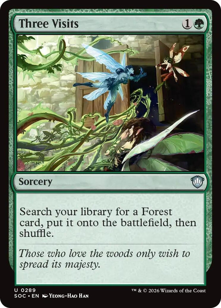 Image for Three Visits (289) [Secrets of Strixhaven] - Magic: The Gathering