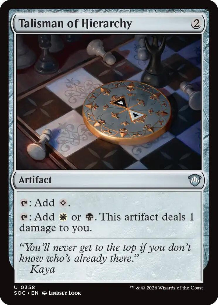 Image for Talisman of Hierarchy (358) [Secrets of Strixhaven] - Magic: The Gathering