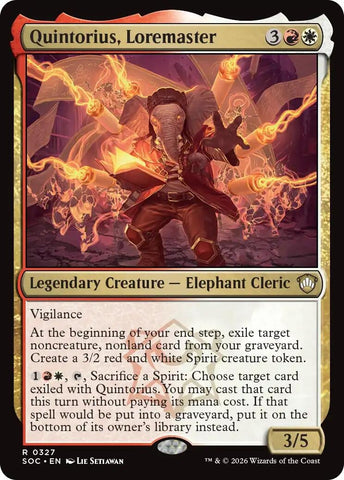 Image for Quintorius, Loremaster (327) [Secrets of Strixhaven] - Magic: The Gathering