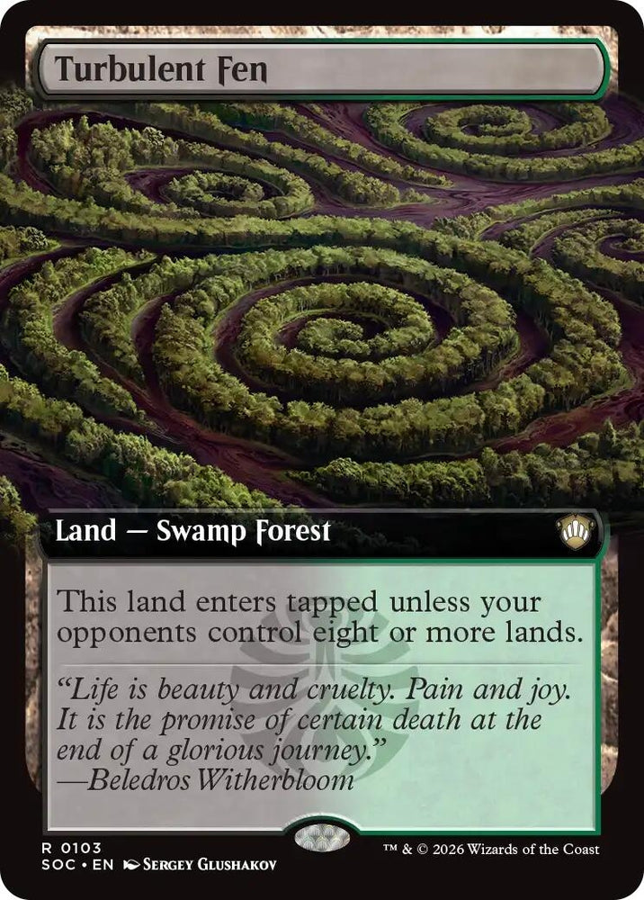 Image for Turbulent Fen (Extended Art) (103) [Commander: Secrets of Strixhaven] - Magic: The Gathering