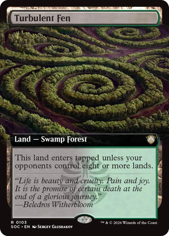 Image for Turbulent Fen (Extended Art) (103) [Commander: Secrets of Strixhaven] - Magic: The Gathering