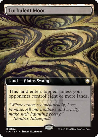 Image for Turbulent Moor (Extended Art) (104) [Secrets of Strixhaven] - Magic: The Gathering