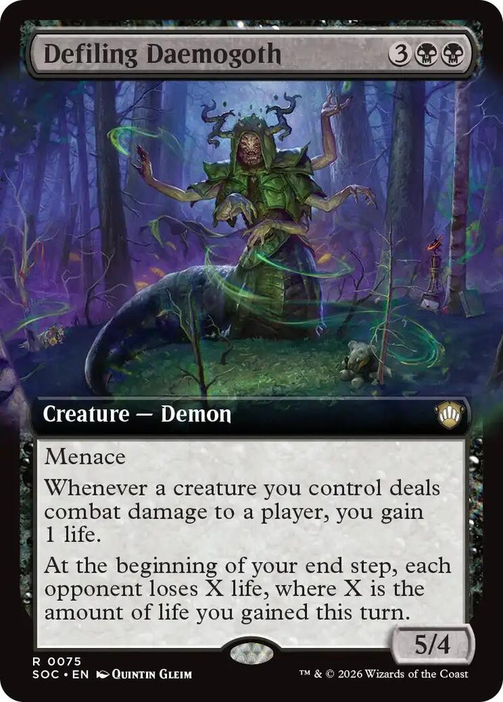 Image for Defiling Daemogoth (Extended Art) (75) [Secrets of Strixhaven] - Magic: The Gathering