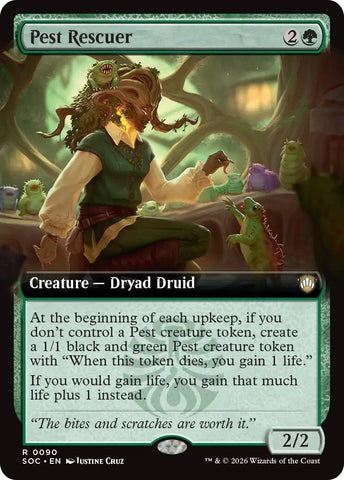 Image for Pest Rescuer (Extended Art) (90) [Secrets of Strixhaven] - Magic: The Gathering