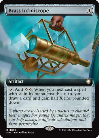 Image for Brass Infiniscope (Extended Art) (99) [Secrets of Strixhaven] - Magic: The Gathering