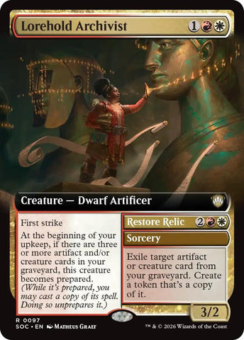 Image for Lorehold Archivist (Extended Art) (97) [Secrets of Strixhaven] - Magic: The Gathering