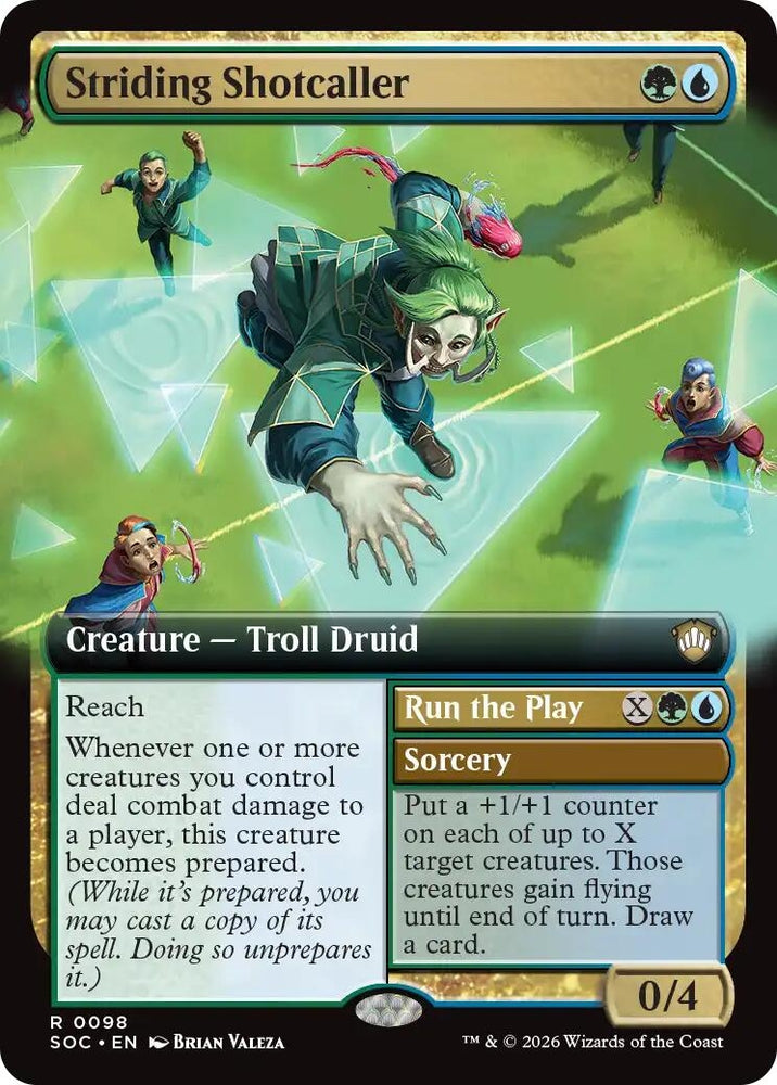 Image for Striding Shotcaller (Extended Art) (98) [Secrets of Strixhaven] - Magic: The Gathering