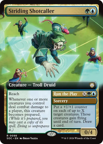 Image for Striding Shotcaller (Extended Art) (98) [Secrets of Strixhaven] - Magic: The Gathering