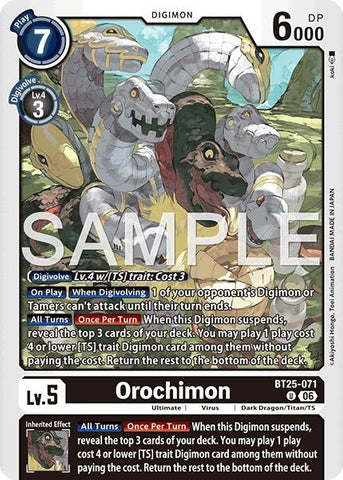 Image for Orochimon (BT25-071 U) [Dual Revolution] - Digimon Card Game