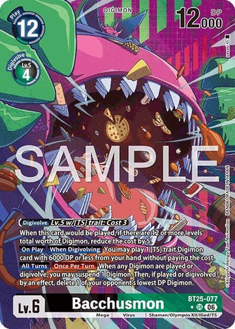 Image for Bacchusmon (Alternate Art) (BT25-077 SR) [Dual Revolution] - Digimon Card Game
