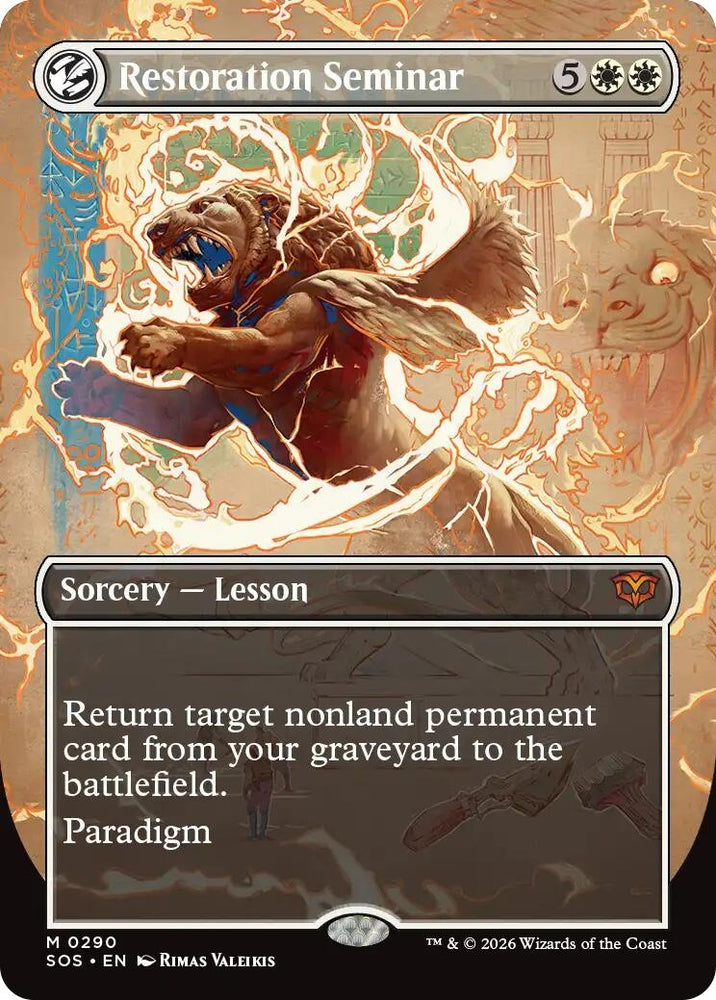 Image for Restoration Seminar (Borderless) (290) [Secrets of Strixhaven] - Magic: The Gathering