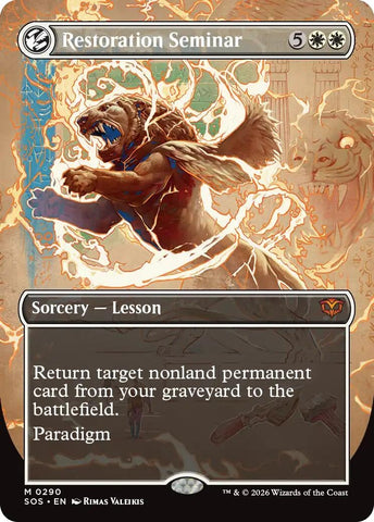 Image for Restoration Seminar (Borderless) (290) [Secrets of Strixhaven] - Magic: The Gathering