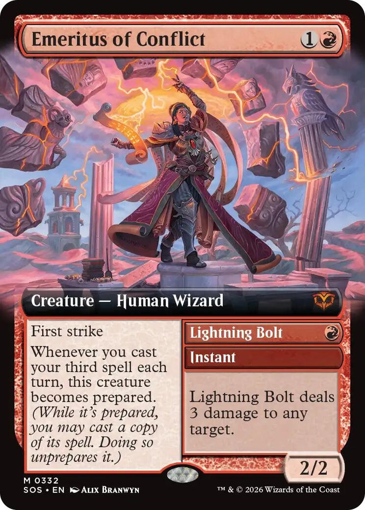 Image for Emeritus of Conflict (Extended Art) (332) [Secrets of Strixhaven] - Magic: The Gathering
