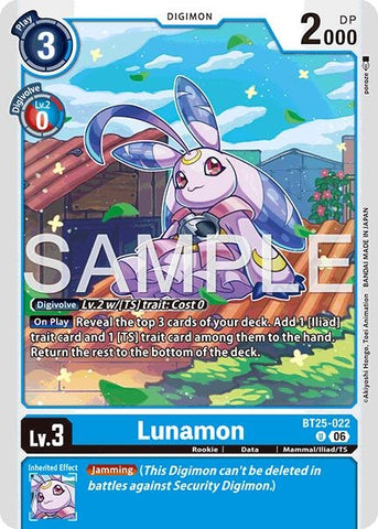 Image for Lunamon (BT25-022 U) [Dual Revolution] - Digimon Card Game
