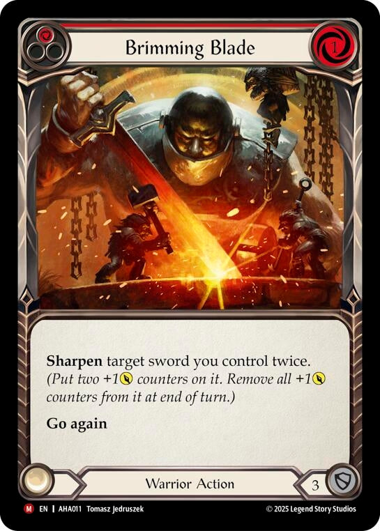 Image for Brimming Blade (Red) (AHA011) [Armory Deck Origins: Hala] - Flesh and Blood TCG