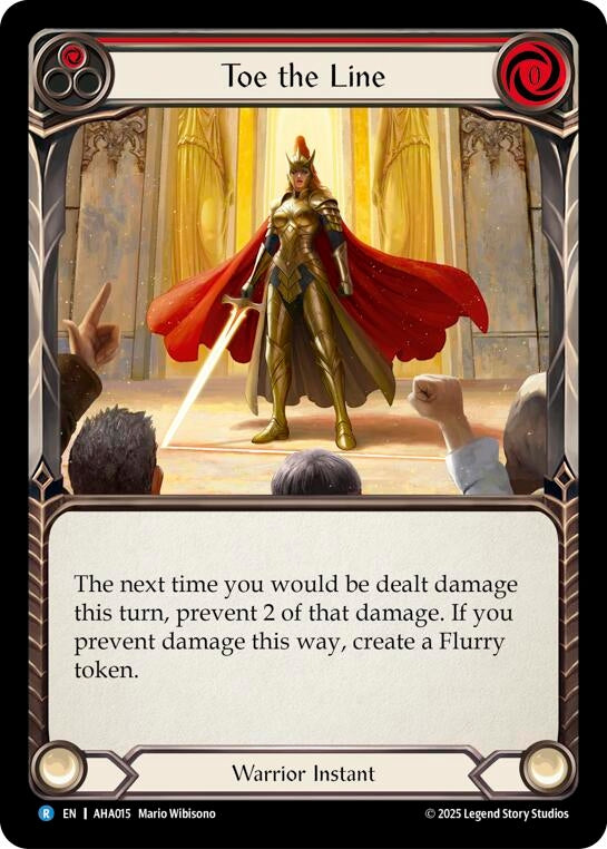 Image for Toe The Line (Red) (AHA015) [Armory Deck Origins: Hala] - Flesh and Blood TCG