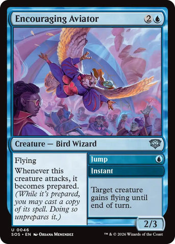 Image for Encouraging Aviator (46) [Secrets of Strixhaven] - Magic: The Gathering