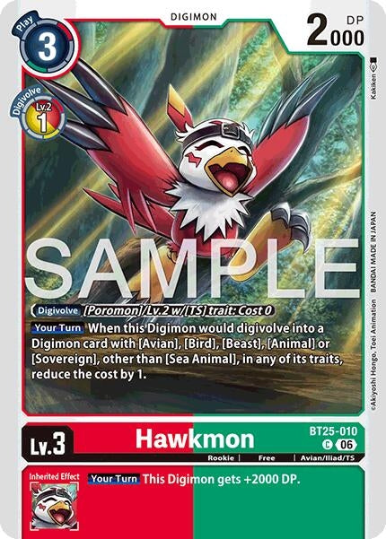 Image for Hawkmon (BT25-010 C) [Dual Revolution] - Digimon Card Game